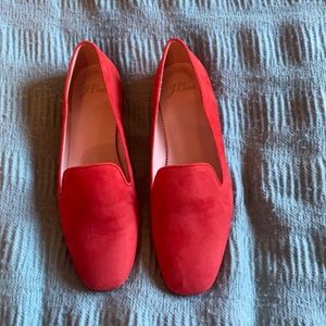 Red Orange J crew loafers